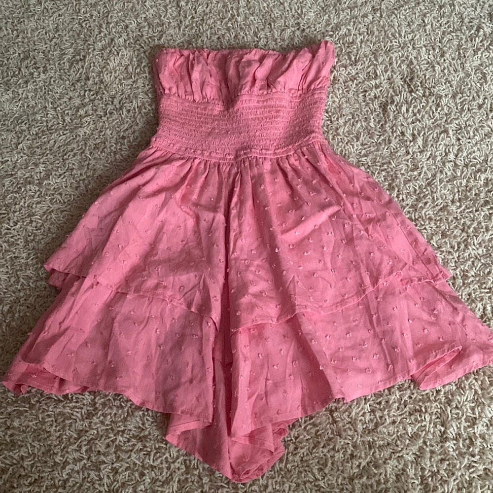 brand new chloe rose boutique strapless romper with tags